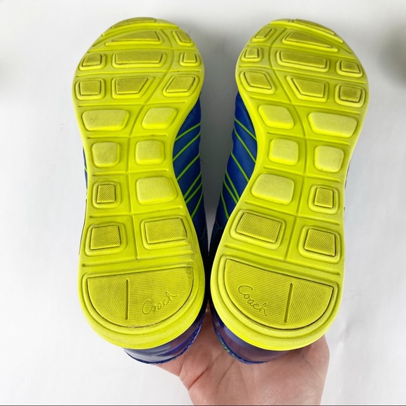 Coach Darla Sneaker Lace Up Tennis Shoe Blue Neon - Picture 6 of 8